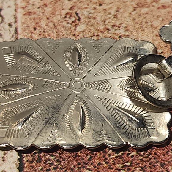 #1531 GORGEOUS VINTAGE MID 1900 SIGNED (SILVEL) FLOWER BELT 33\